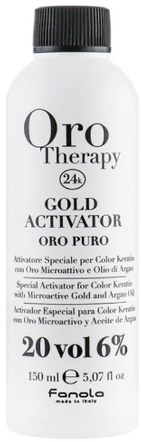 Rozjaśniacz Fanola Oro Therapy 24k Gold Activator Oro Puro 6% 20 Vol. 150 ml (8032947865185) - obraz 1