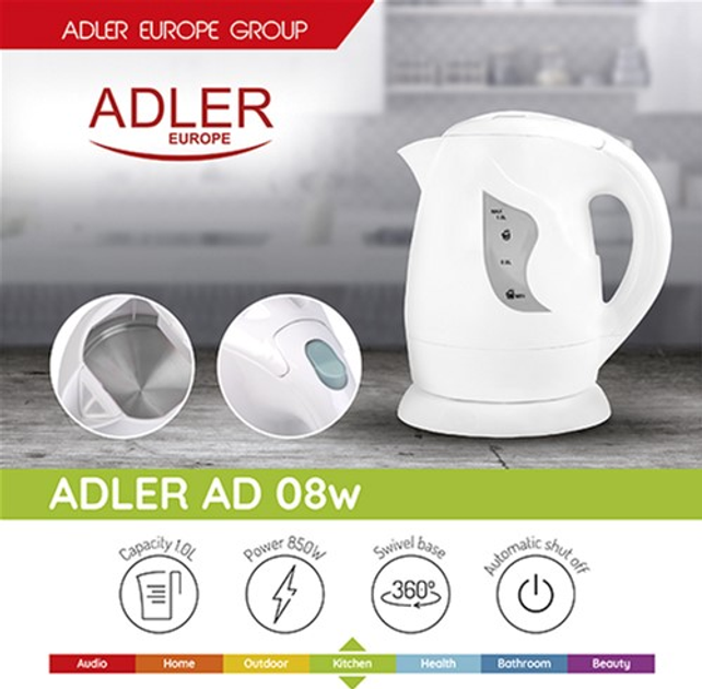 Czajnik elektryczny Adler (AD 08 w) - obraz 7