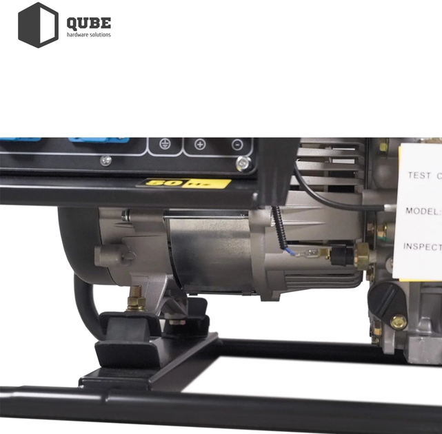 Генератор дизельный QUBE QED4000XE 1-phase 2.6/3.0 кВт 12 л электрический старт - изображение 12