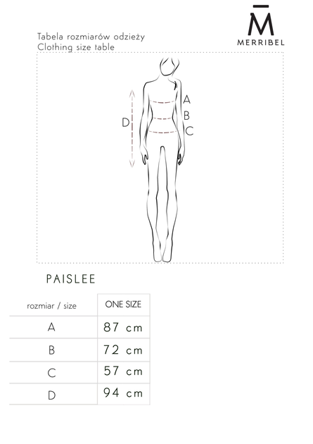 Кардиган жіночий Merribel Paislee One size Блакитний (5907621627966) - зображення 5