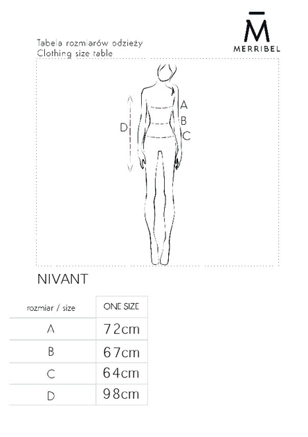 Kardigan damski ciepły Merribel Nivant One size Beżowy (5907621627942) - obraz 7