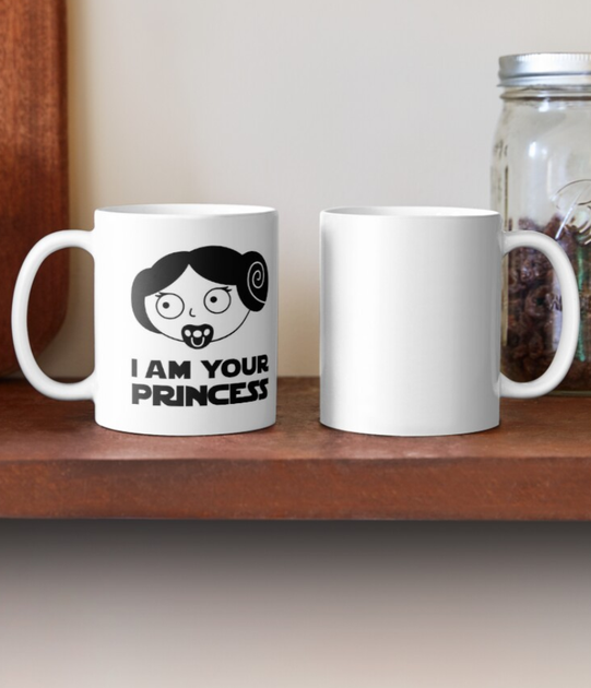 Чашка Керамическая кружка с принтом Я твоя принцесса I am your princess для дочери Белая 330 мл - изображение 2