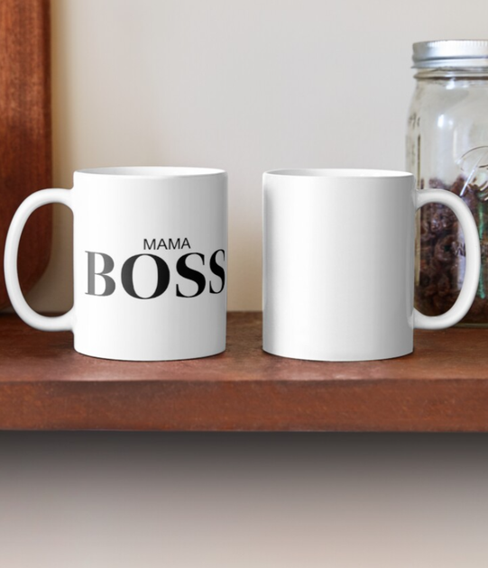Чашка Керамическая кружка с принтом Мама Boss для мамы Белая 330 мл - изображение 2
