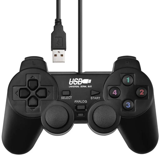 Проводной геймпад для ПК PS-208 Черный USB (208PSDJSTKC2) CLS55 – фото ...