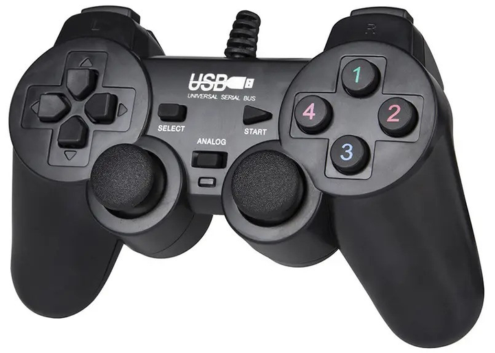 Проводной геймпад для ПК PS-208 Черный USB (208PSDJSTKC2) CLS55 – фото ...