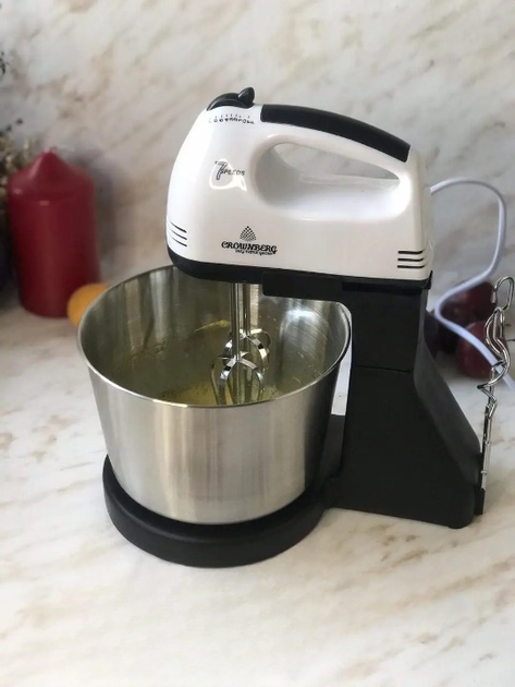 Миксер ручной с чашей Crownberg CB-7321 300 Вт Черный (CB-7321) - изображение 3