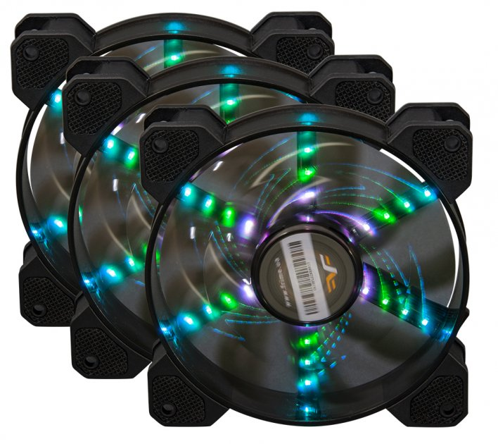 Набор RGB-вентиляторов (3шт) + Fun hub + пульт ДК Frime Iris Flicker KIT - изображение 5
