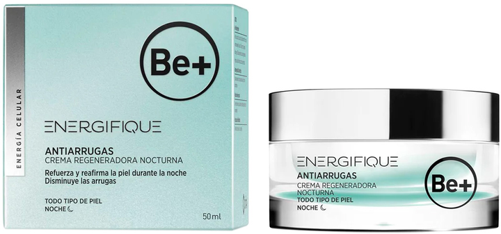 Krem do twarzy Be+ Energifique Anti-wrinkle Night Regenerating Cream 50 ml (8470001881489) - obraz 1