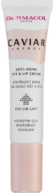 Krem do twarzy Dermacol Caviar Energy Anti-Aging Eye & Lip Cream 15 ml (8595003123266) - obraz 1