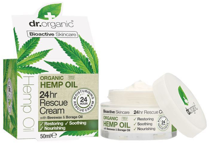 Krem do twarzy Dr. Organic Hemp Oil Rescue Cream 50 ml (5060391841243) - obraz 1