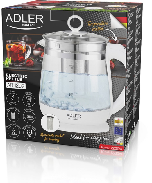 Електрочайник Adler AD 1299 (5903887804615) - зображення 8