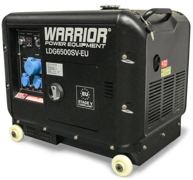 Генератор дизельний Warrior Silent 5500 Вт 5/5.5 кВт (LDG6500SV-EU) - зображення 1