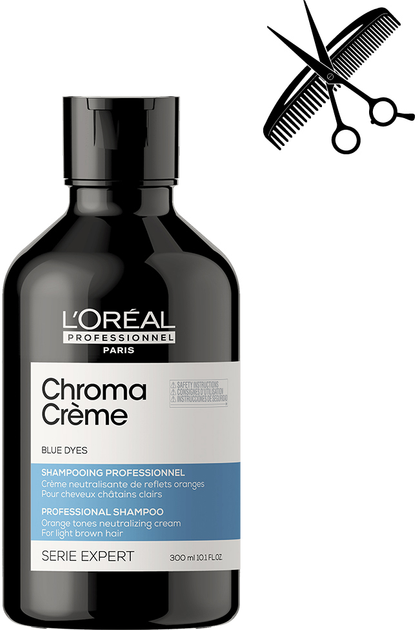 Акція на Професійний крем-шампунь L`Oreal Professionnel Chroma Creme для Нейтралізації небажаних помаранчевих тонів пофарбованого темно-русявого волосся 300 мл від Rozetka