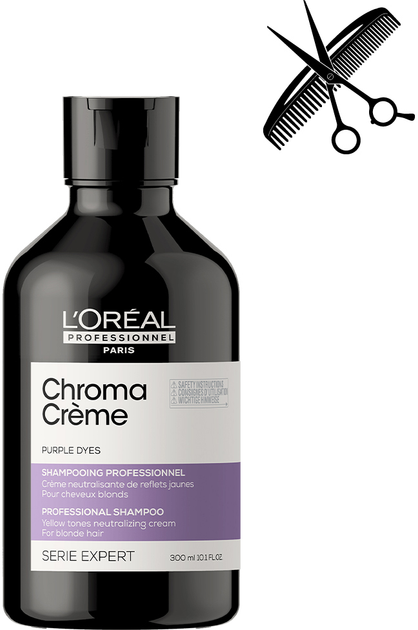 Акція на Професійний крем-шампунь L`Oreal Professionnel Chroma Creme для Нейтралізації небажаної жовтизни 300 мл від Rozetka