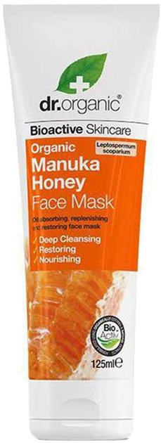 Żelowa maska Dr. Organic Manuca Honey Face Mask 125 ml (5060176672772) - obraz 1