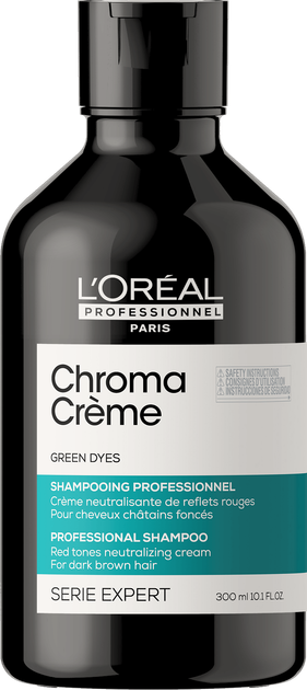 Акція на Професійний крем-шампунь L`Oreal Professionnel Chroma Creme для Нейтралізації небажаних червоних тонів пофарбованого темно-каштанового волосся 300 мл від Rozetka