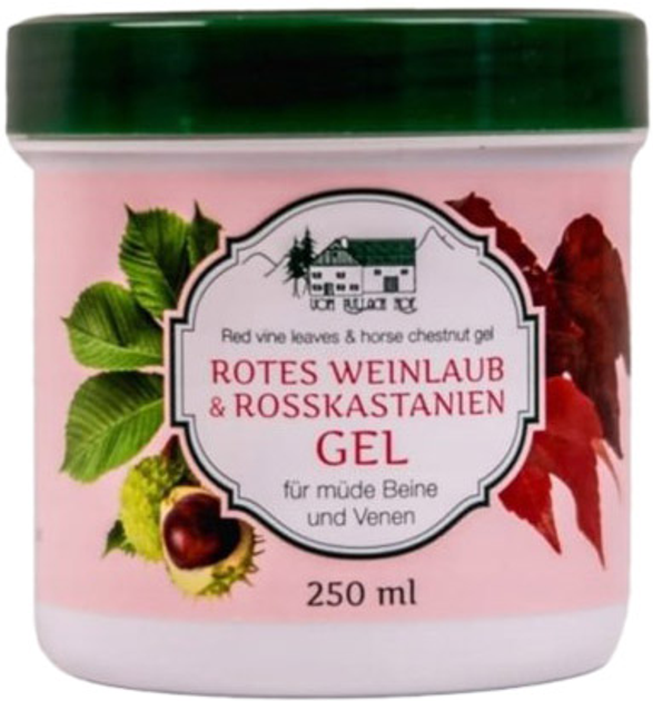 Гель с экстрактом красных листьев винограда и конским каштаном Rotes Weinlaub Rosskastanien 250 мл (4009737306542) - изображение 1