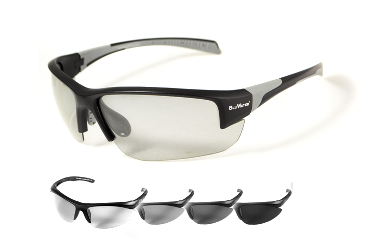 Фотохромные очки с поляризацией BluWater Samson-3 Polarized + Photochromic (gray), серые - изображение 1