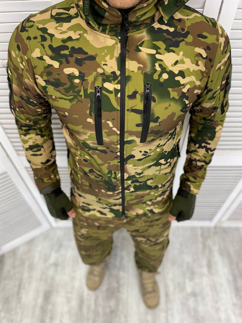 Армейская куртка софтшел breniac Мультикам 2XL - изображение 2
