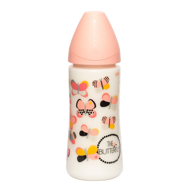 Butelka do karmienia Suavinex Baby Bottle Silicone Teat T-2l Różowy 360ml (8426420063135) - obraz 1