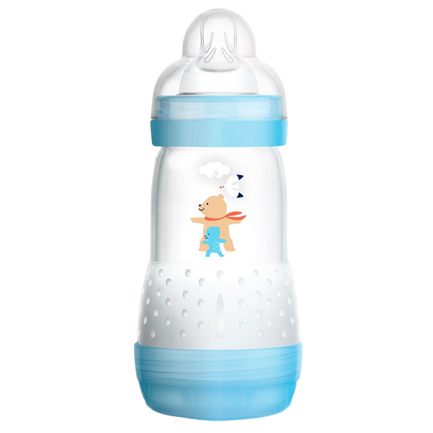 Пляшка для годування Mam Baby Anti-colic Blue Bottle 260 мл (9001616698750) - зображення 1