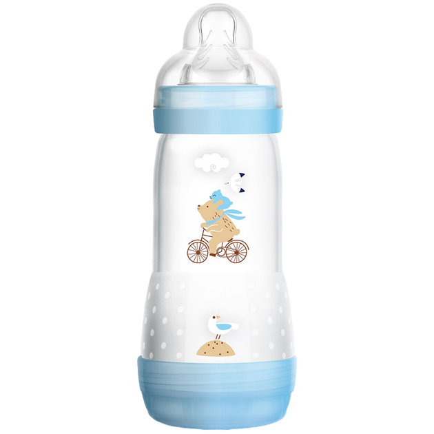 Butelka do karmienia Mam Baby Anti-colic Blue Bottle 320ml (9001616698781) - obraz 1