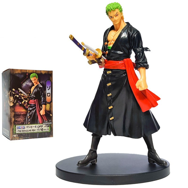 Фигурка,статуэтка Зоро (Zoro) в чёрном халате из аниме Ван Пис / One ...