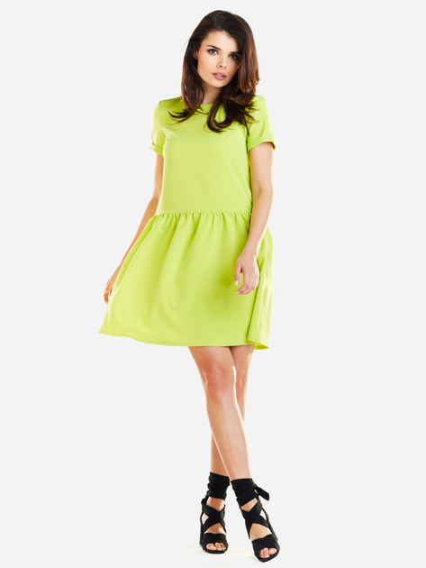 Sukienka trapezowa damska Awama A277 106735 S Limonkowa (5902360537880) - obraz 5