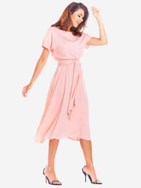 Sukienka trapezowa damska Awama A296 106796 S Różowa (5902360540194) - obraz 5