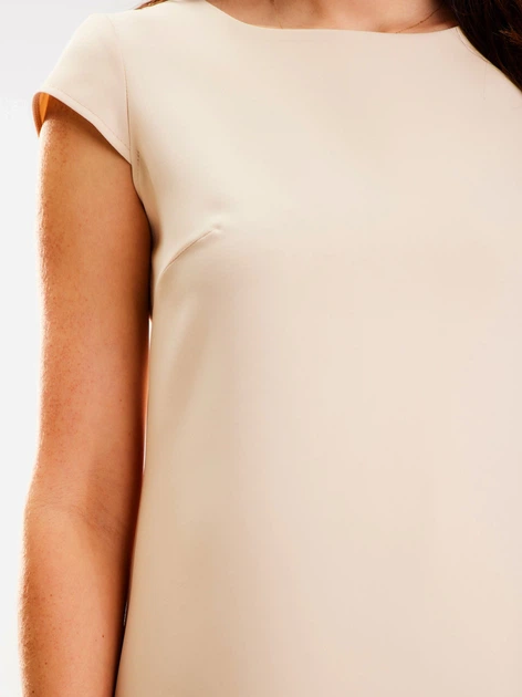 Sukienka trapezowa damska elegancka Awama A570 1414551 M Beżowa (5902360579149) - obraz 7