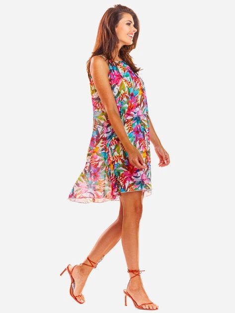 Sukienka letnia damska w kwiaty Awama A289 106772 S/M Różowa (5902360539082) - obraz 5