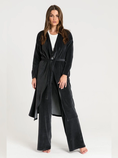 Халат жіночий LaLupa LA087 1104274 S-M Графітовий (5903887649360) - зображення 3