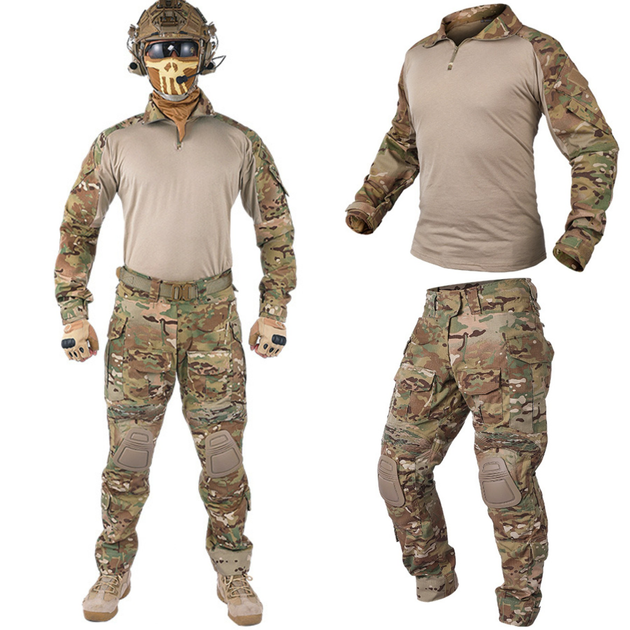 Тактичний демісизонний військовий костюм IDOGEAR G3 Multicam Убакс та Штани із захистом колін L Мультикам IDD002680009-1 - зображення 1