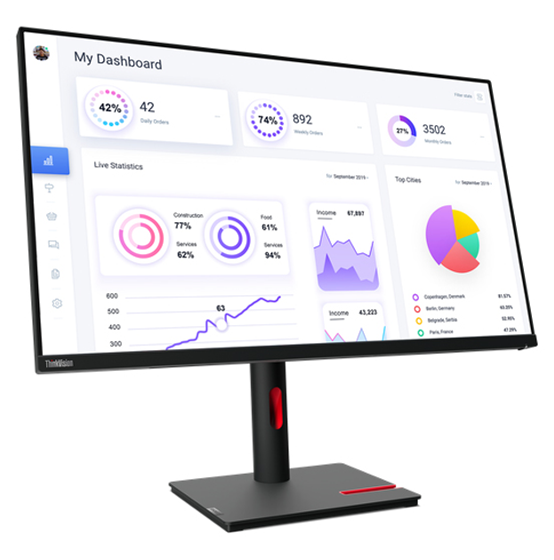 Монітор 31.5" Lenovo ThinkVision T32p-30 (63D2GAT1EU) - зображення 3
