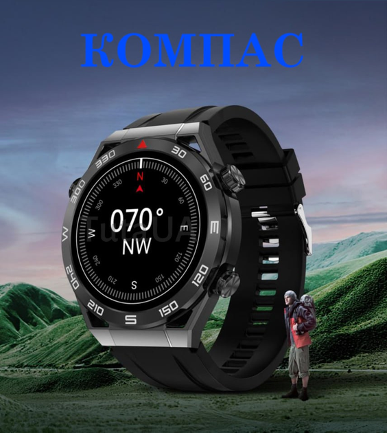 Умные смарт-часы Smart Watch DT3 Mate Ultra GPS компас функция Always ...