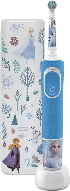 Електрична зубна щітка Oral-B Braun D100 Kids "Крижане серце" з футляром (4210201419662) - зображення 2