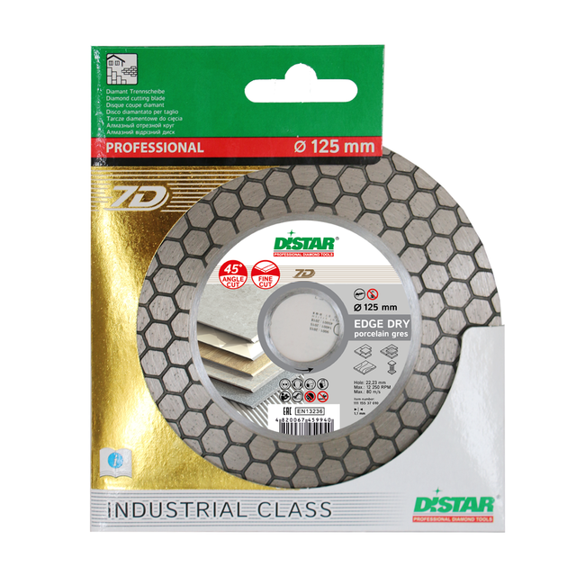 Круг алмазный отрезной Distar 1A1R 125x1,6x25x22,23 Edge Dry - изображение 6