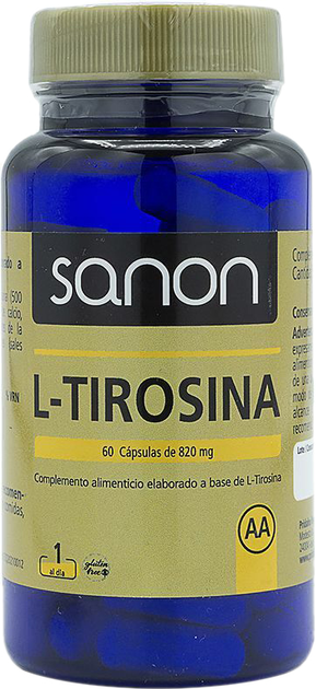 Амінокислота Sanon L-тирозин 820 мг 60 капсул (8436556087110) - зображення 1