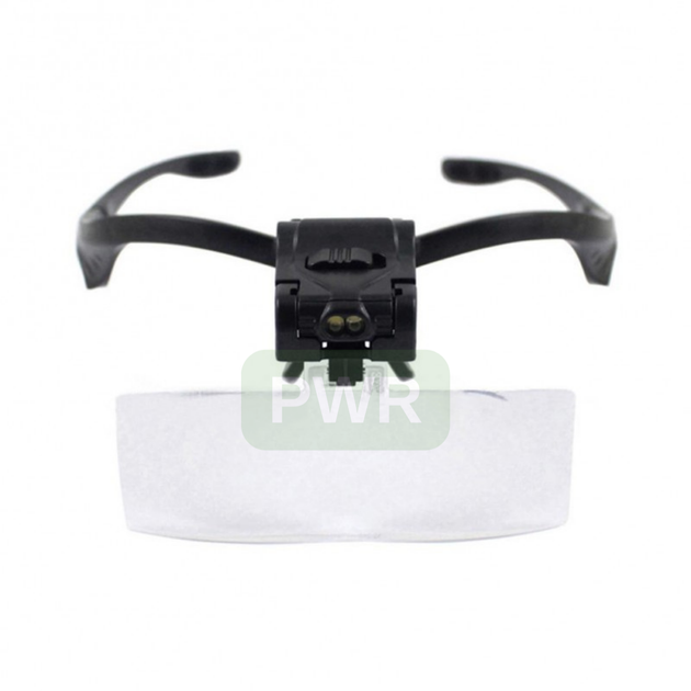 Лупа очки бинокулярные с подсветкой Magnifier 9892 GTM B с Led подсветкой Комплект линз 5 шт (47276IM) - Фото 4 Лупа очки бинокулярные с подсветкой Magnifier 9892 GTM B с Led подсветкой Комплект линз 5 шт (47276IM) - изображение 4