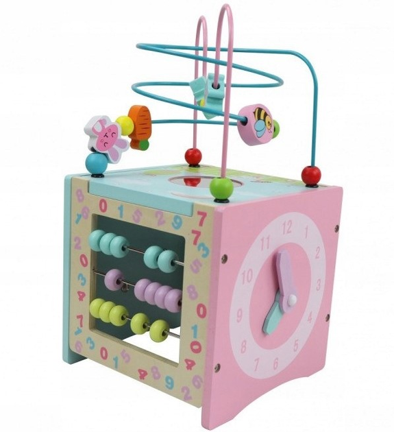 Іграшка розвиваюча Malowany Las дерев'яний кубік Pastel (6970776648246) - зображення 1