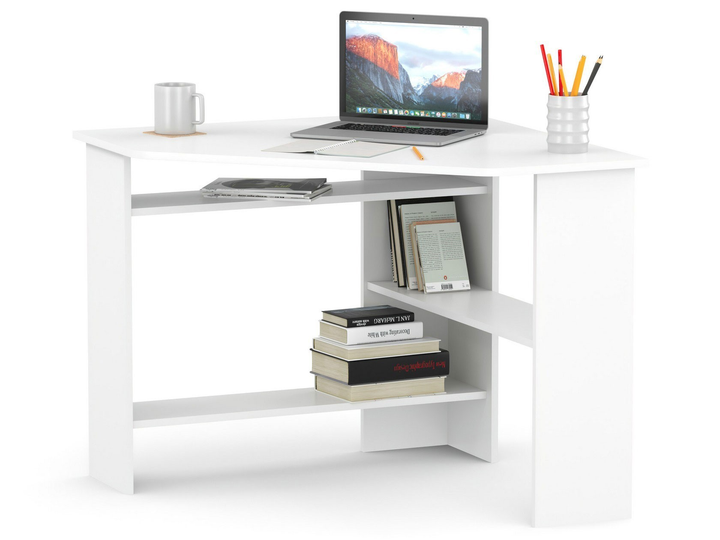 Угловой Компьютерный стол XDesk-02 CNC Mebli с ящиками, цвет Белая ...