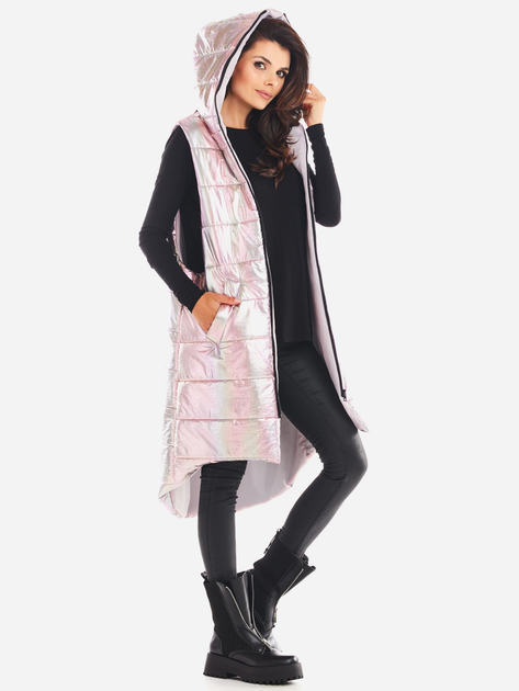 Bezrękawnik damski pikowany Awama A386 212931 L/XL Różowy (5902360551978) - obraz 5