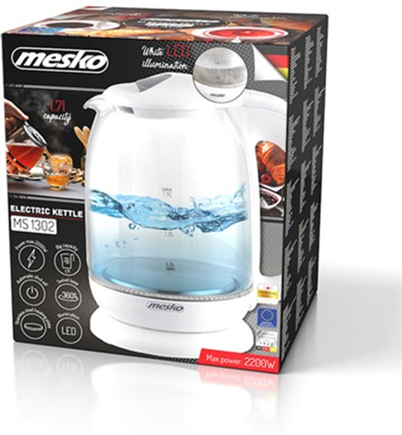 Електрочайник Mesko White (MS 1302w) - зображення 7