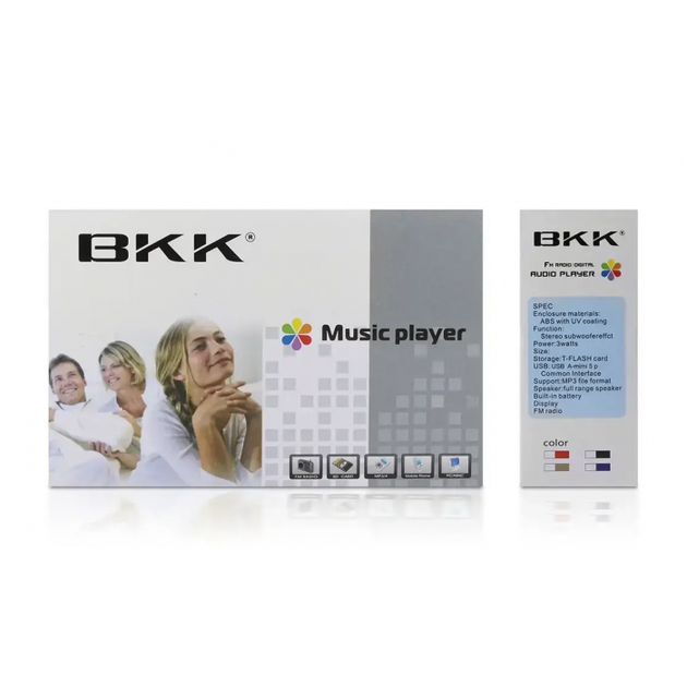 Радиоприёмник BKK B837 Радио с FM USB MicroSD колонка на аккумуляторе 18650 - изображение 6