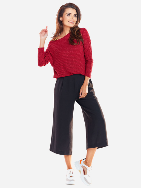 Sweter damski z odkrytymi ramionami Awama A333 106903 M Bordowy (5902360545380) - obraz 4