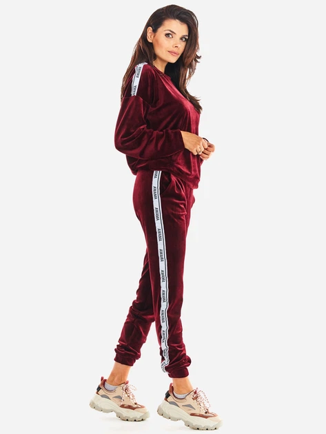Bluza damska bez kaptura Awama A374 212890 L Bordowa (5902360551152) - obraz 5