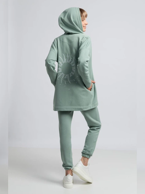 Bluza damska rozpinana streetwear z nadrukiem na plecach LaLupa LA058 1104302 2XL Miętowa (5903887628853) - obraz 5