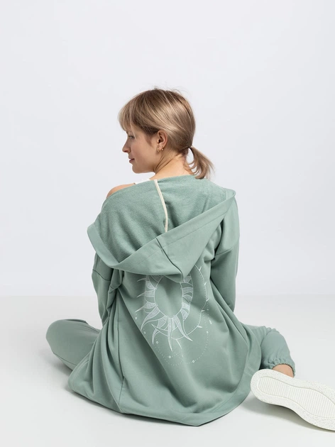 Bluza damska rozpinana streetwear z nadrukiem na plecach LaLupa LA058 1104302 2XL Miętowa (5903887628853) - obraz 7