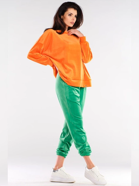 Bluza damska bez kaptura welurowa Awama A410 1132537 One Size Pomarańczowa (5902360552258) - obraz 4