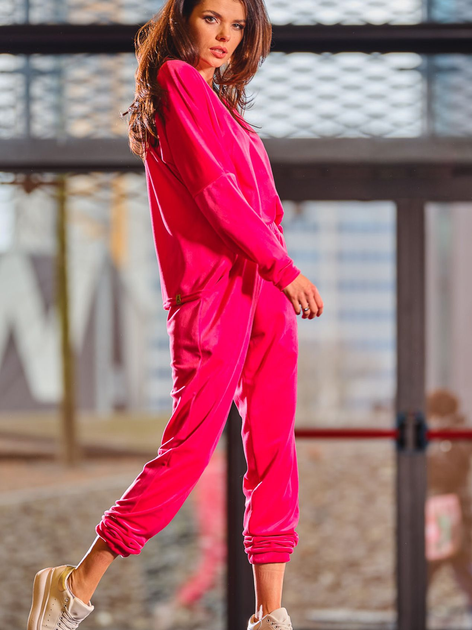 Bluza damska bez kaptura welurowa Awama A417 1132569 One Size Różowa (5902360554849) - obraz 9